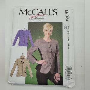 🧵4/$20🧵 McCall's M7042 Jacket Sewing Pattern Uncut Size 8-16 DIY Supplies